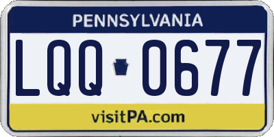 PA license plate LQQ0677