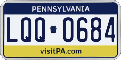 PA license plate LQQ0684