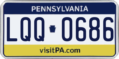 PA license plate LQQ0686