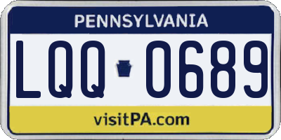 PA license plate LQQ0689