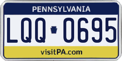 PA license plate LQQ0695