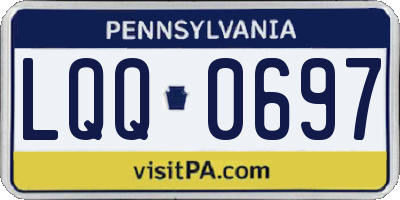 PA license plate LQQ0697