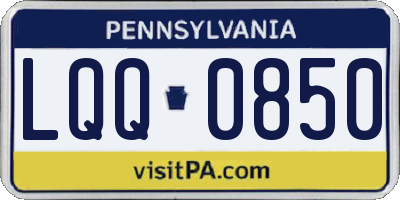 PA license plate LQQ0850
