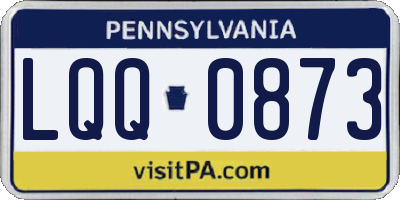 PA license plate LQQ0873