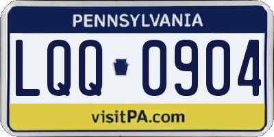 PA license plate LQQ0904