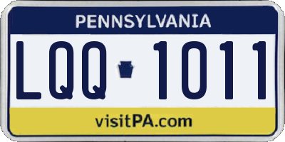 PA license plate LQQ1011