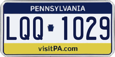 PA license plate LQQ1029