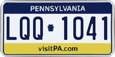 PA license plate LQQ1041