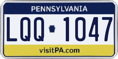 PA license plate LQQ1047