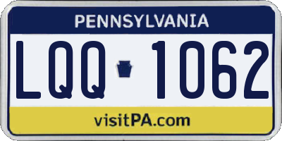 PA license plate LQQ1062