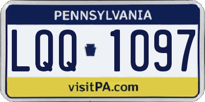 PA license plate LQQ1097