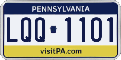PA license plate LQQ1101