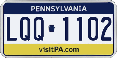 PA license plate LQQ1102