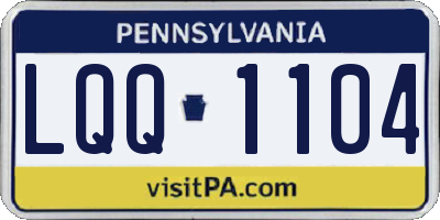 PA license plate LQQ1104
