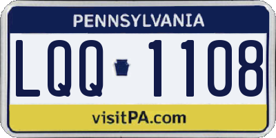 PA license plate LQQ1108