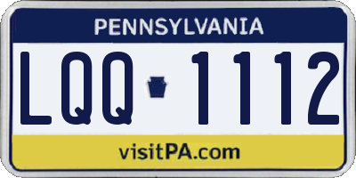 PA license plate LQQ1112