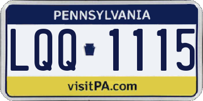 PA license plate LQQ1115