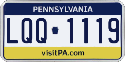 PA license plate LQQ1119