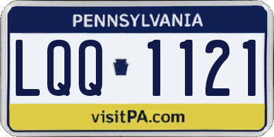 PA license plate LQQ1121