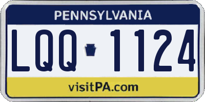 PA license plate LQQ1124
