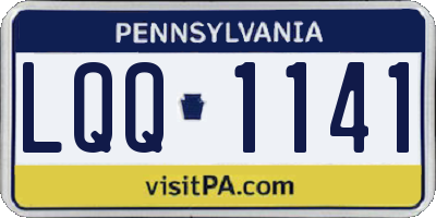PA license plate LQQ1141