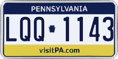 PA license plate LQQ1143