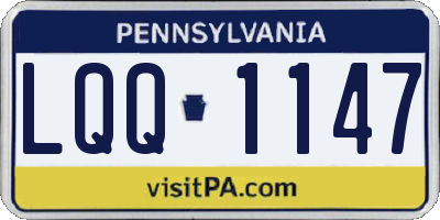 PA license plate LQQ1147