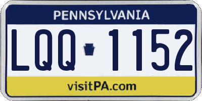 PA license plate LQQ1152