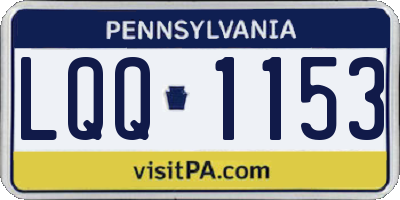 PA license plate LQQ1153