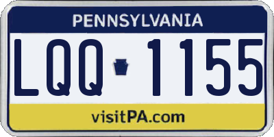 PA license plate LQQ1155