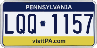 PA license plate LQQ1157