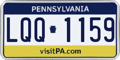 PA license plate LQQ1159