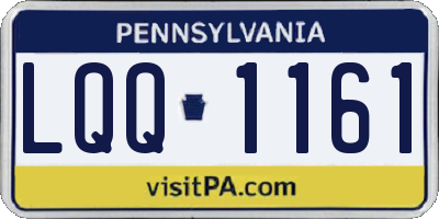 PA license plate LQQ1161