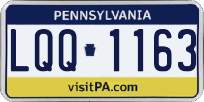 PA license plate LQQ1163