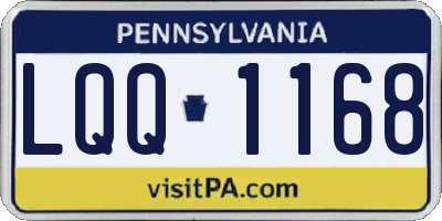 PA license plate LQQ1168