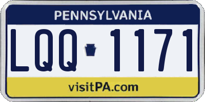 PA license plate LQQ1171