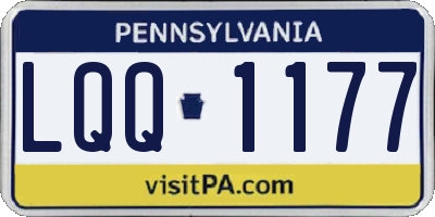 PA license plate LQQ1177