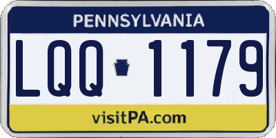 PA license plate LQQ1179