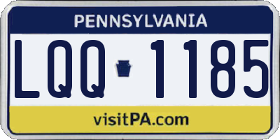 PA license plate LQQ1185