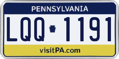 PA license plate LQQ1191