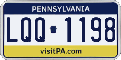 PA license plate LQQ1198