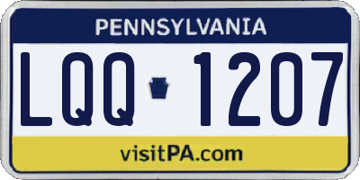 PA license plate LQQ1207
