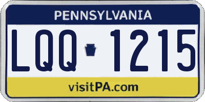 PA license plate LQQ1215