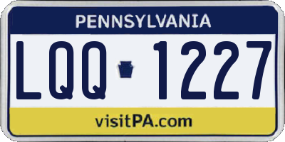 PA license plate LQQ1227