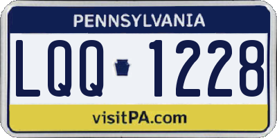 PA license plate LQQ1228