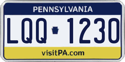 PA license plate LQQ1230