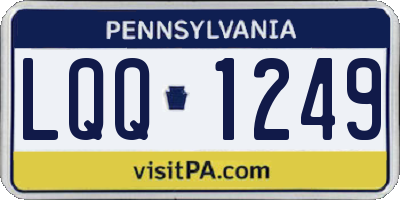 PA license plate LQQ1249