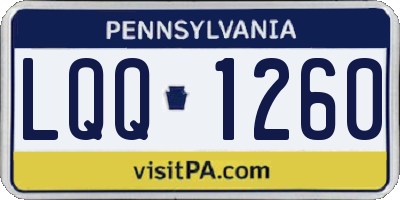 PA license plate LQQ1260