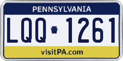 PA license plate LQQ1261