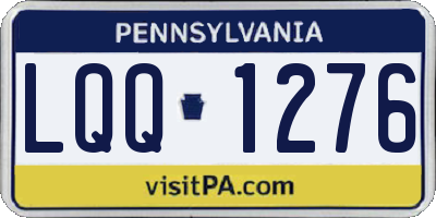 PA license plate LQQ1276